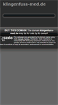 Mobile Screenshot of klingenfuss-med.de