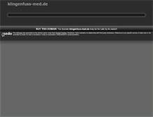 Tablet Screenshot of klingenfuss-med.de